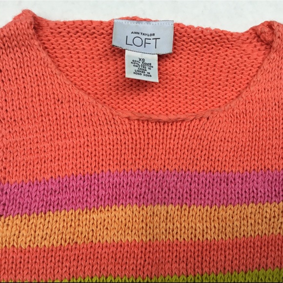 Ann Taylor Loft Stripe Sleeveless Sweater XS - Picture 3 of 3